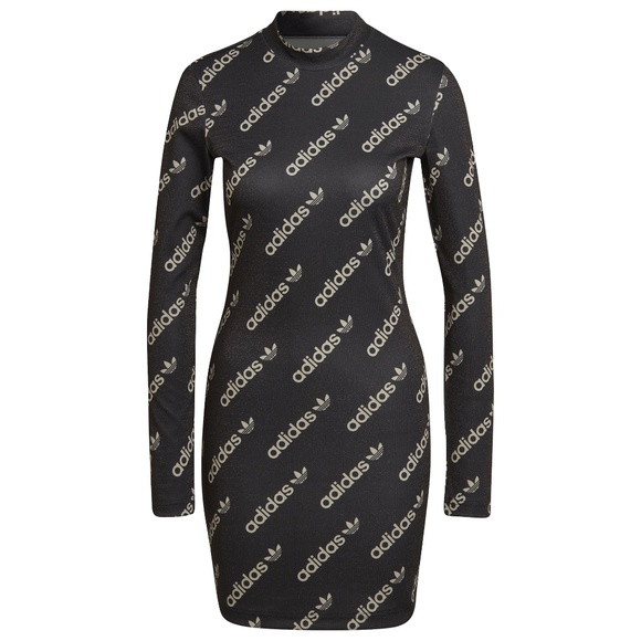 adidas fitted dress adidas Originals fitted t-shirt dress in navy